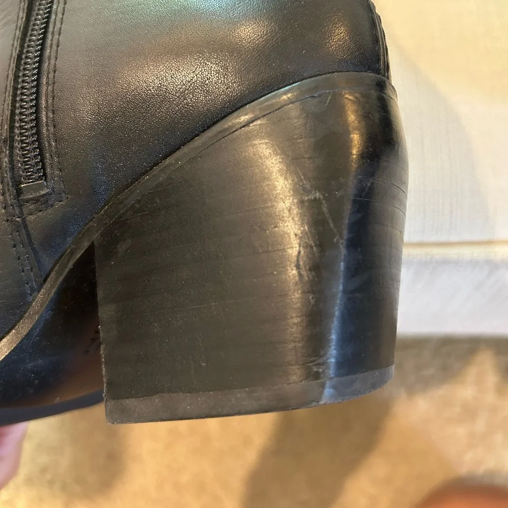 NIB Naturalizer Women's Fae Knee High Boot Black Leather Wide Calf Heeled Size 6 - Picture 10 of 16